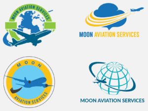 MOON AVIATION SERVICES LOGOS